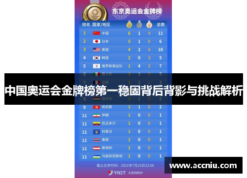 中国奥运会金牌榜第一稳固背后背影与挑战解析